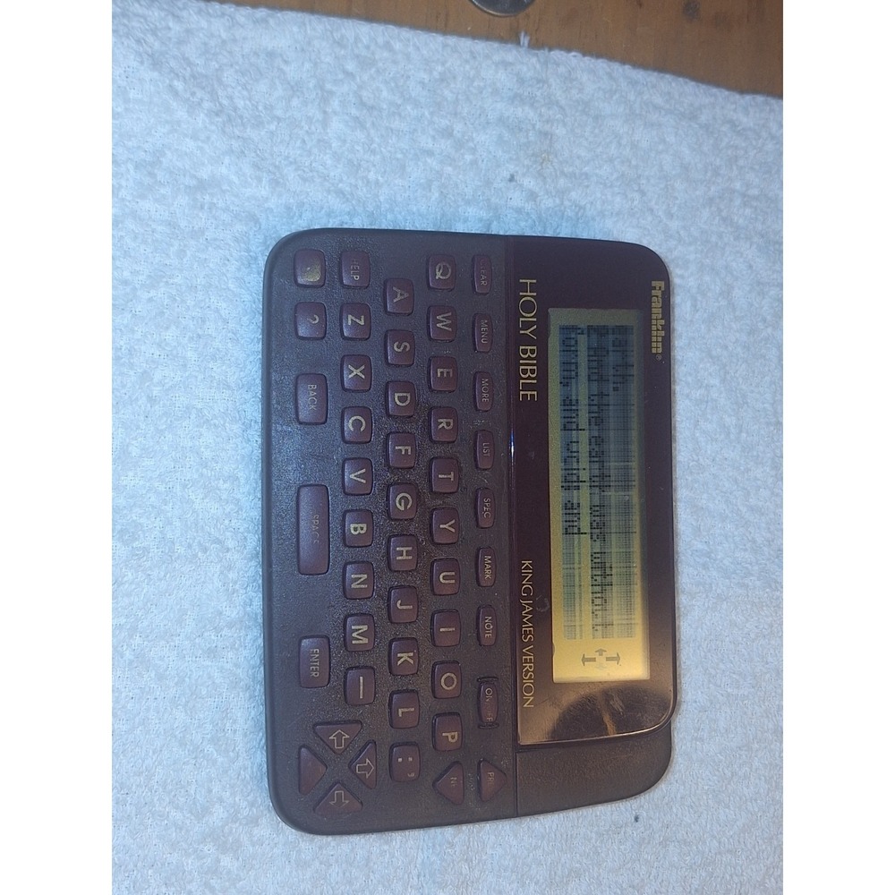 Franklin Electronic Holy Bible King James Version KJ-31 With Case & Manual WORKS